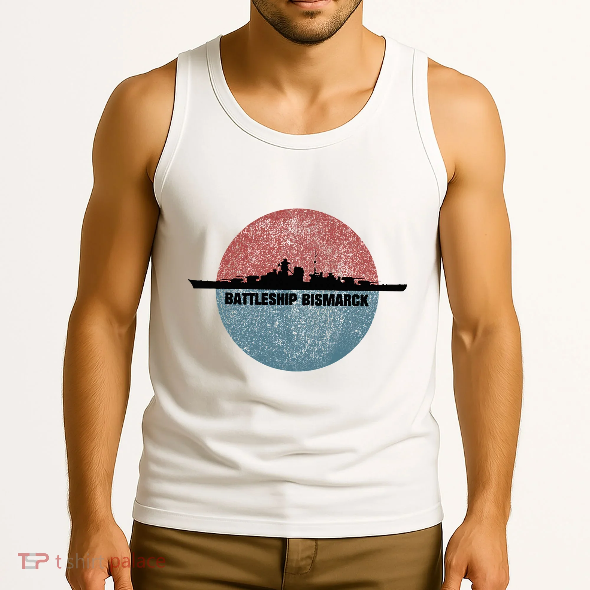 German Battleship Bismarck Ww2 Ship Tank Top