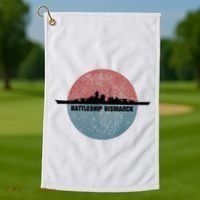 German Battleship Bismarck Ww2 Ship Golf Towel thumb 1