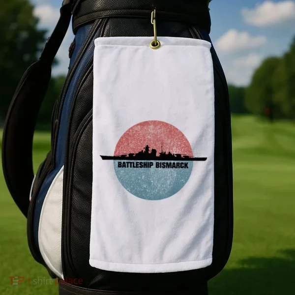 German Battleship Bismarck Ww2 Ship Golf Towel