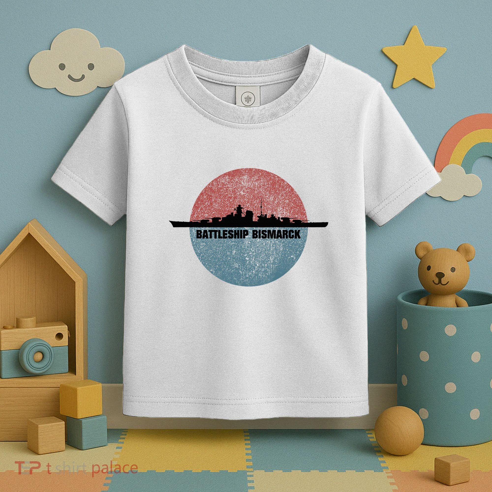 German Battleship Bismarck Ww2 Ship Toddler T-Shirt