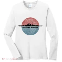 German Battleship Bismarck Ww2 Ship Women's Long Sleeve Shirt thumb 0
