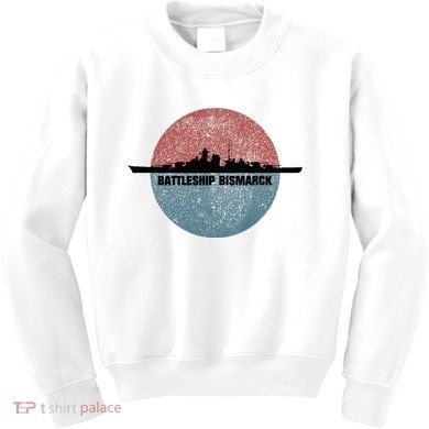 German Battleship Bismarck Ww2 Ship Kids Sweatshirt