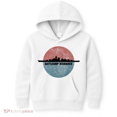 German Battleship Bismarck Ww2 Ship Kids Hoodie