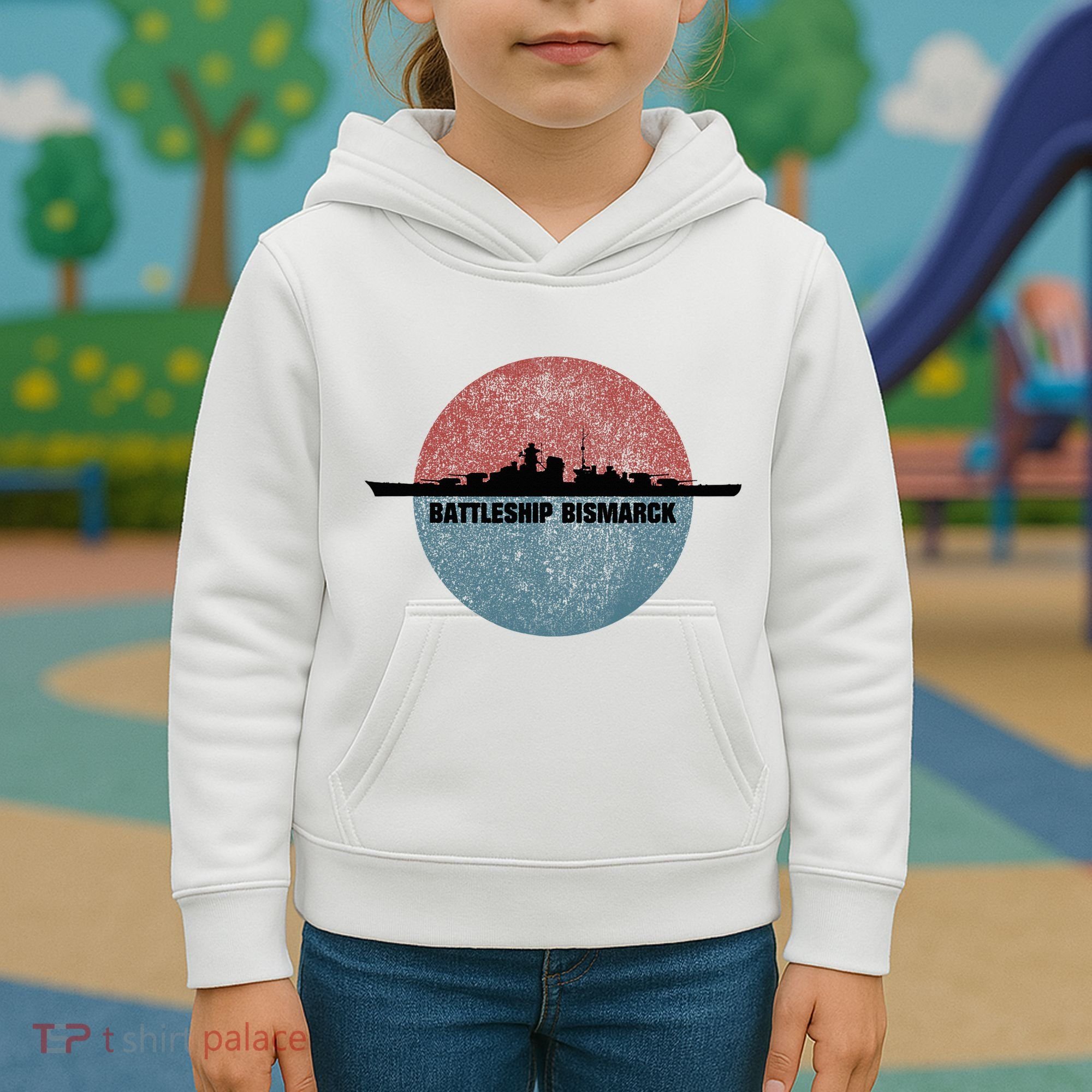 German Battleship Bismarck Ww2 Ship Kids Hoodie