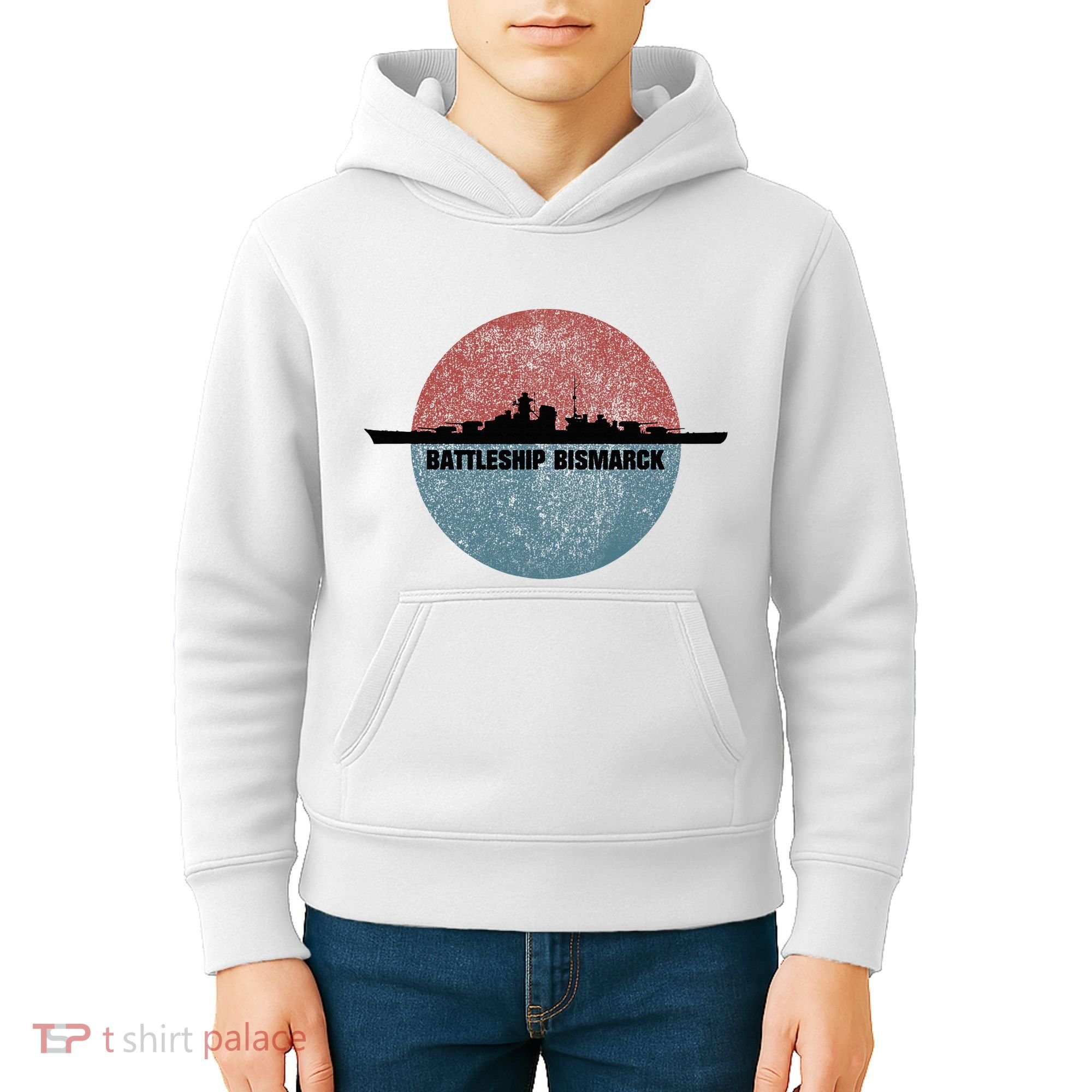 German Battleship Bismarck Ww2 Ship Kids Hoodie