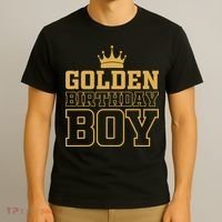 Golden Birthday Boy Birthday Party Decoration Bday T-Shirt thumb 3
