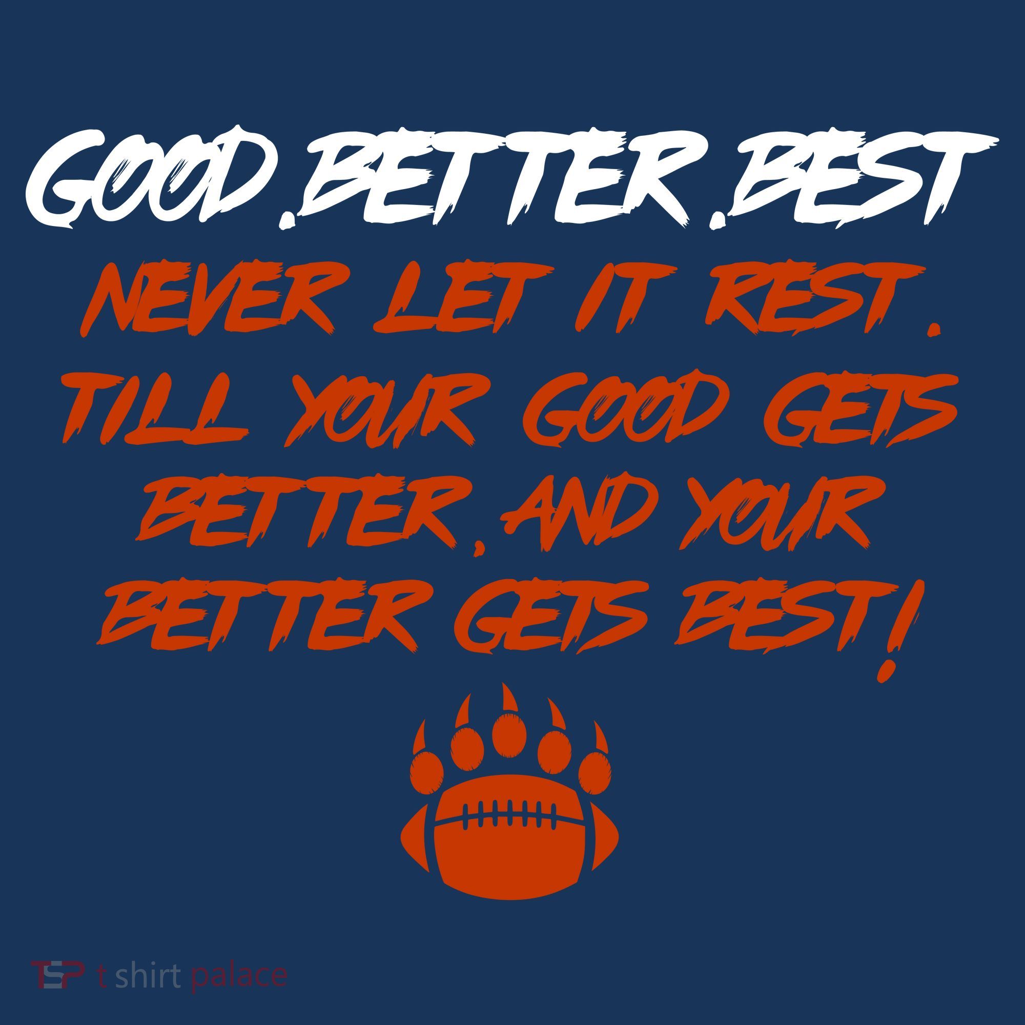 Good Better Best Bears Sports Football Women's Hoodie