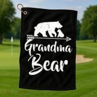 Grandma Bear Best Gift Mother's Father's Day Golf Towel thumb 1