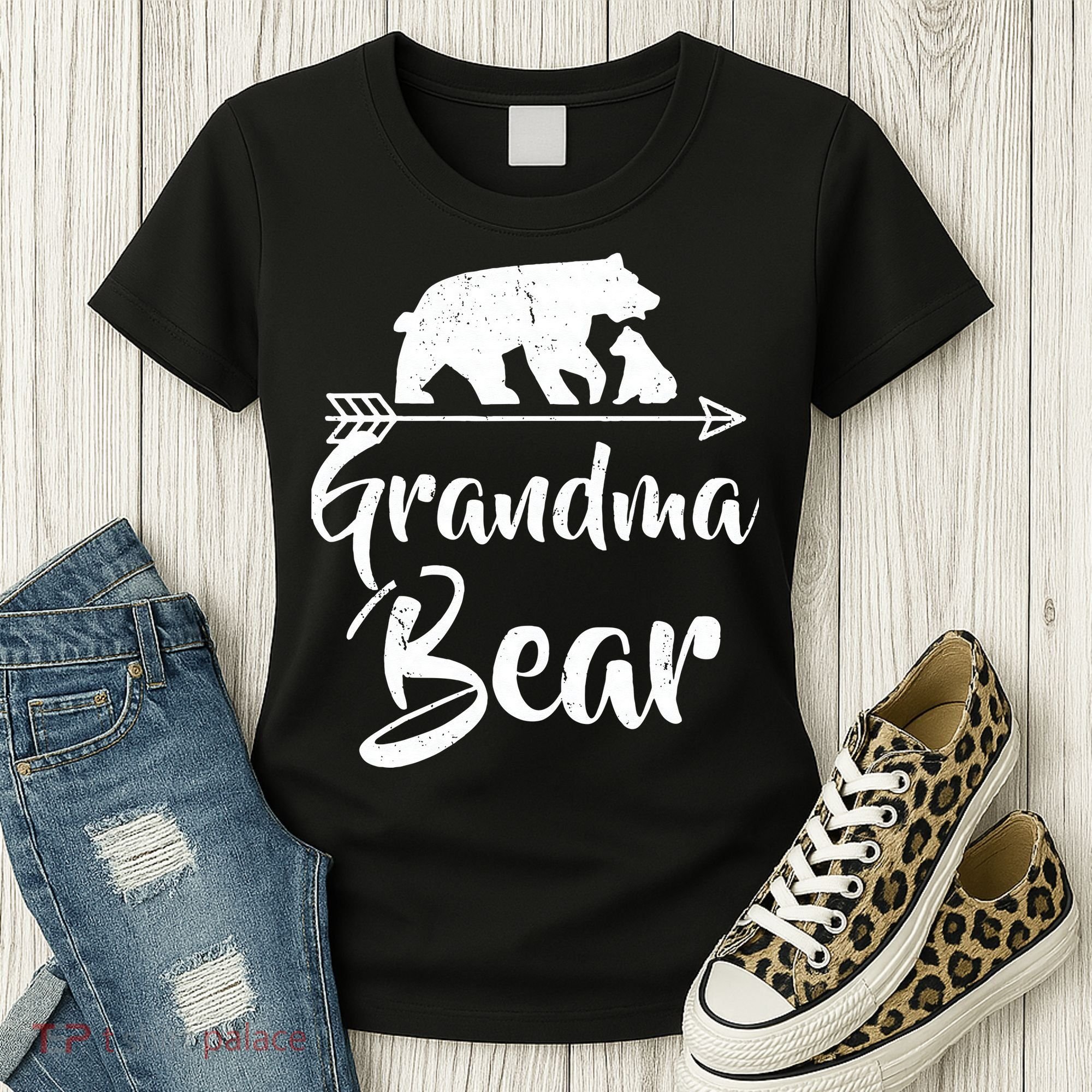 Grandma Bear Best Gift Mother's Father's Day Women's T-Shirt