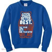 Good Better Best Bears Sports Football Kids Sweatshirt thumb 0