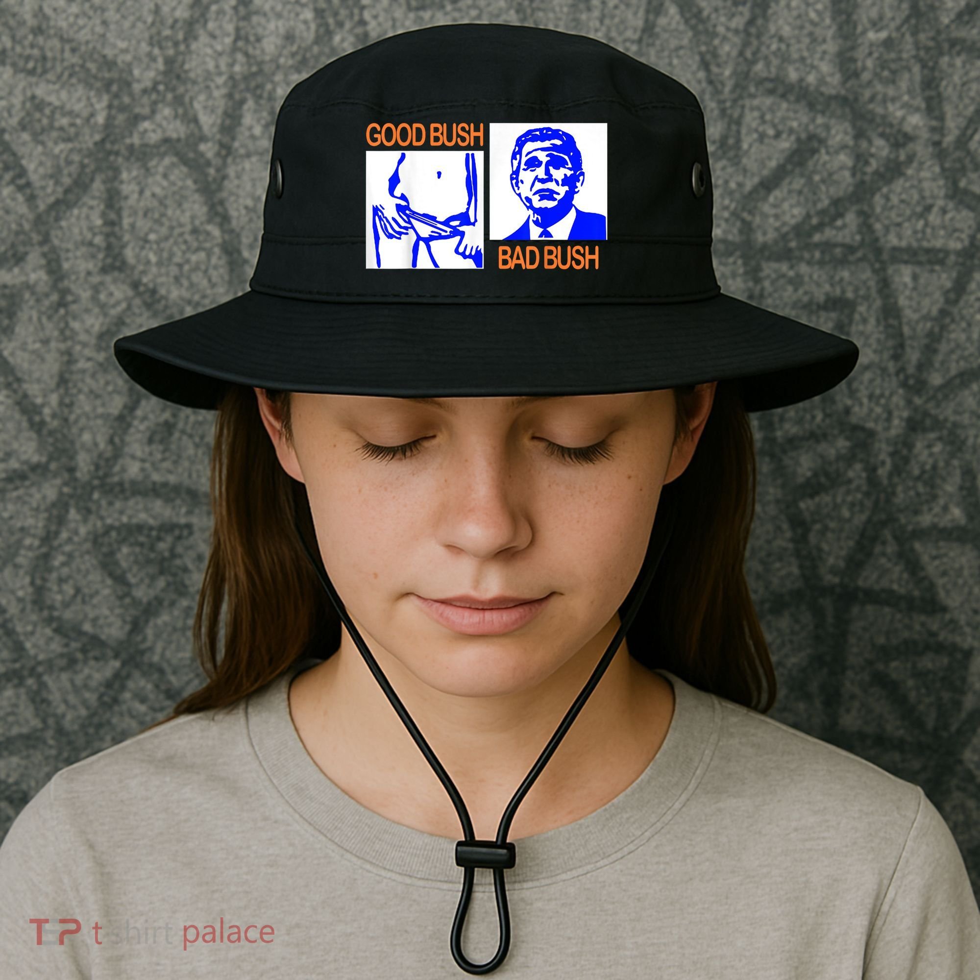 Good Bush Bad Bush Funny Bucket Hat
