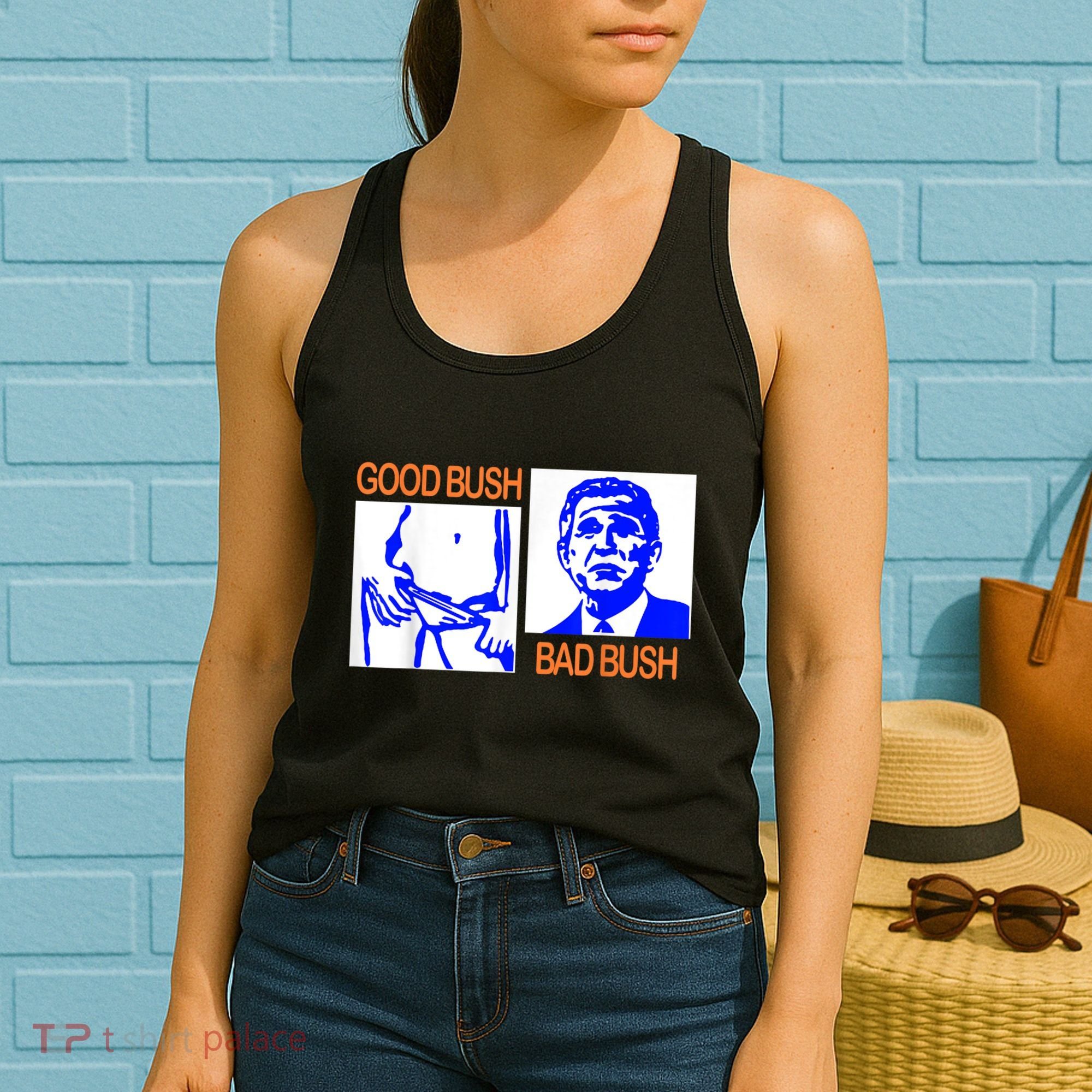 Good Bush Bad Bush Funny Women's Tank Top