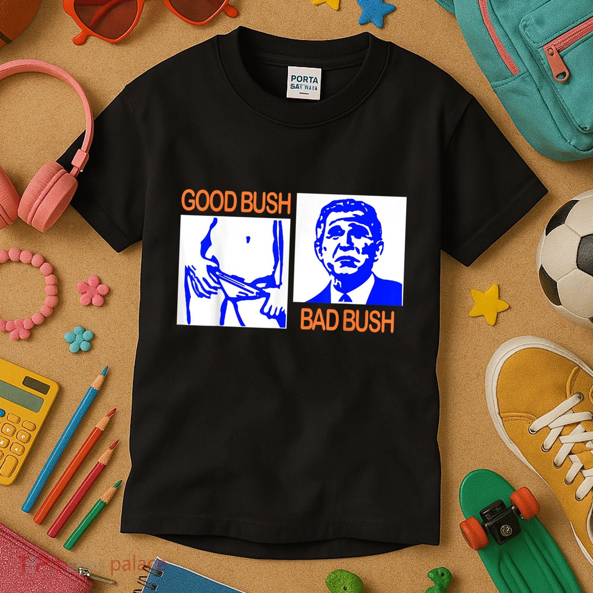 Good Bush Bad Bush Funny Kids T-Shirt