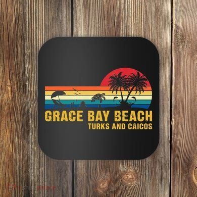 Grace Bay Beach Turks & Caicos Sea Turtle Coaster