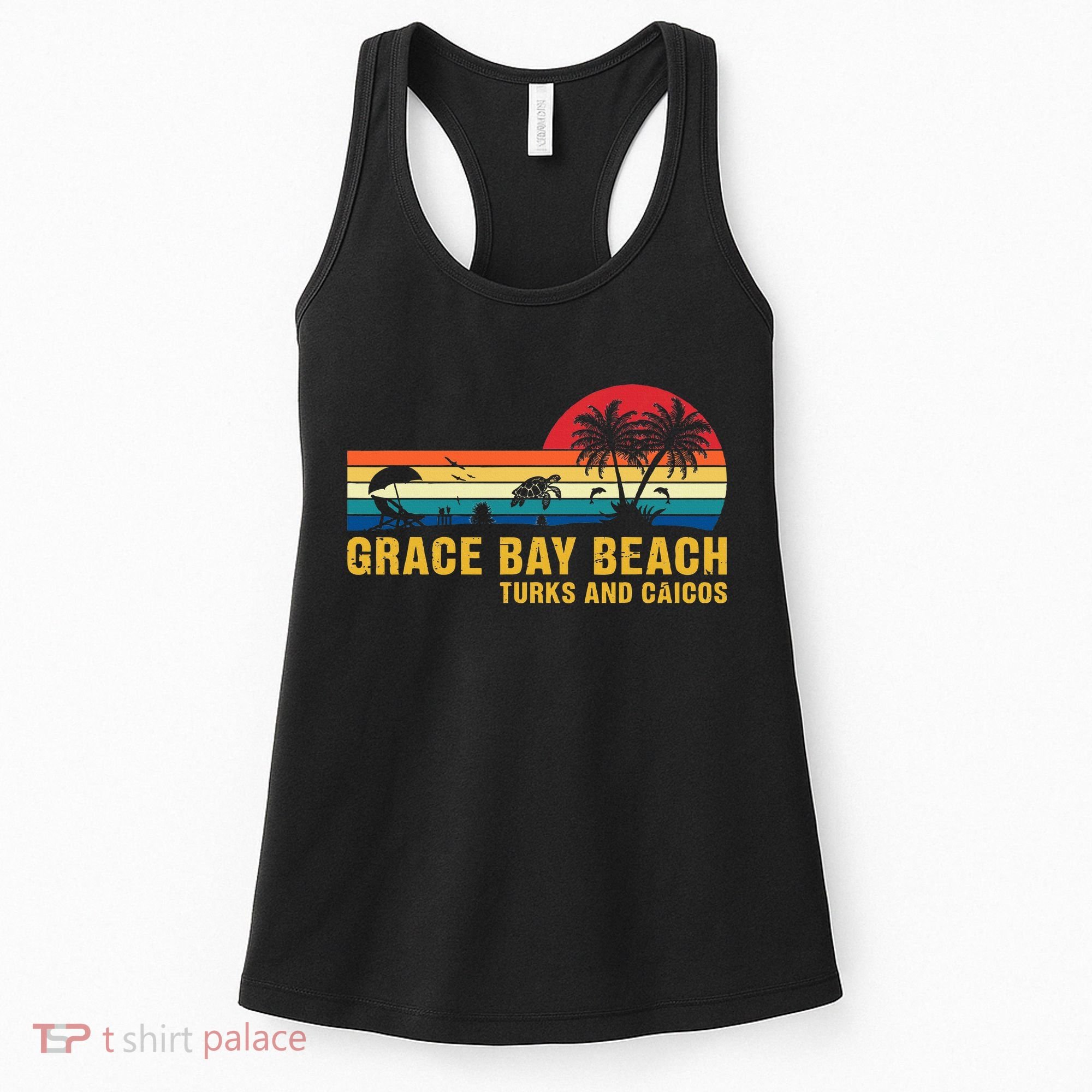 Grace Bay Beach Turks & Caicos Sea Turtle Women's Tank Top