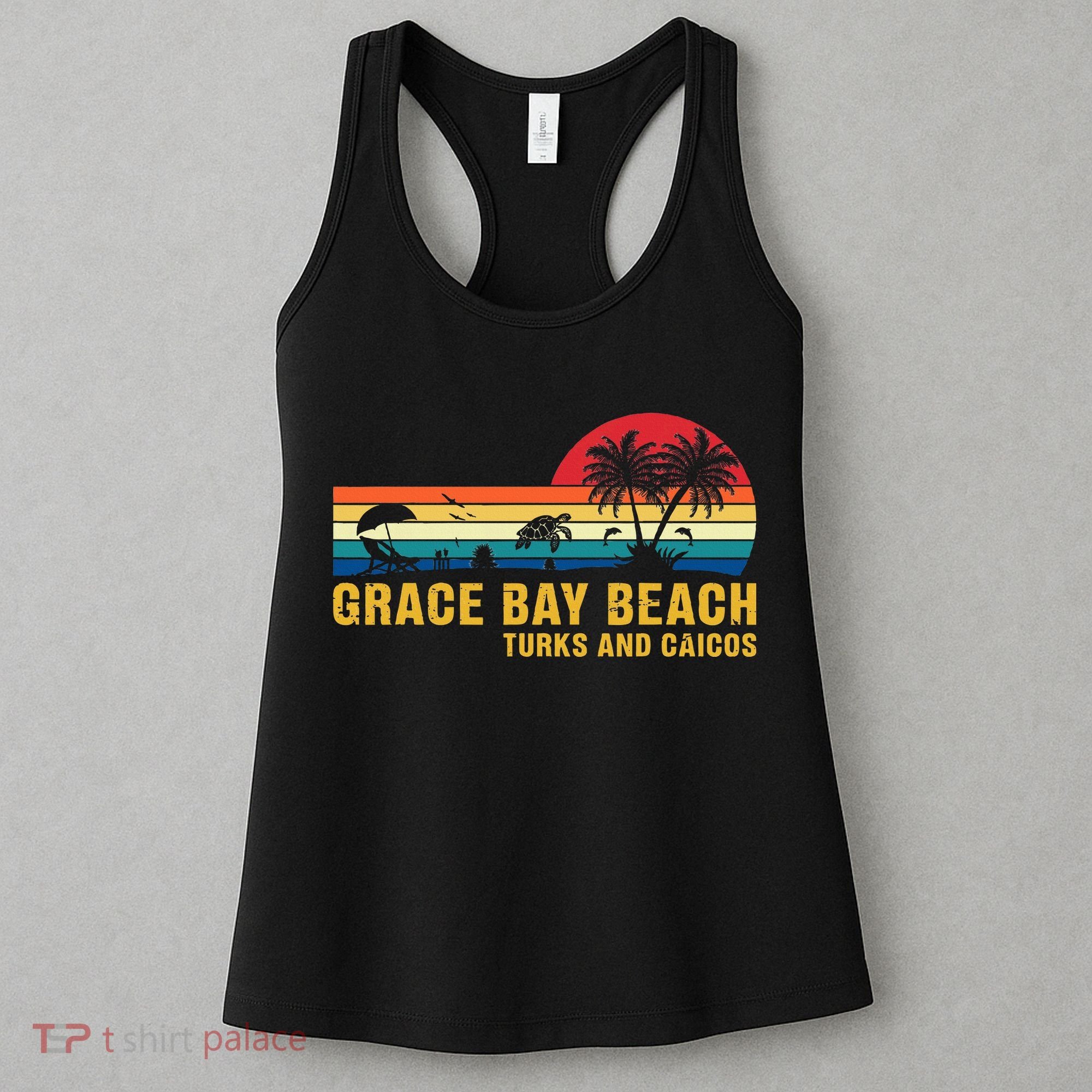 Grace Bay Beach Turks & Caicos Sea Turtle Women's Tank Top