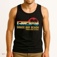 Grace Bay Beach Turks & Caicos Sea Turtle Tank Top thumb 3