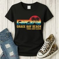 Grace Bay Beach Turks & Caicos Sea Turtle Women's T-Shirt thumb 3