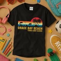 Grace Bay Beach Turks & Caicos Sea Turtle Kids T-Shirt thumb 3