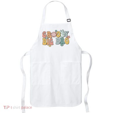 Groovy Big Bro Retro Brother Matching Family 1st Birthday Apron