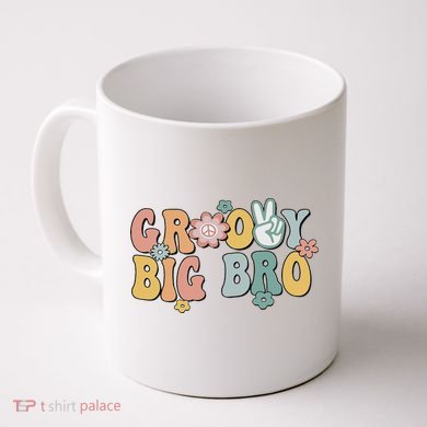 Groovy Big Bro Retro Brother Matching Family 1st Birthday Coffee Mug