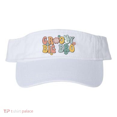 Groovy Big Bro Retro Brother Matching Family 1st Birthday Visor