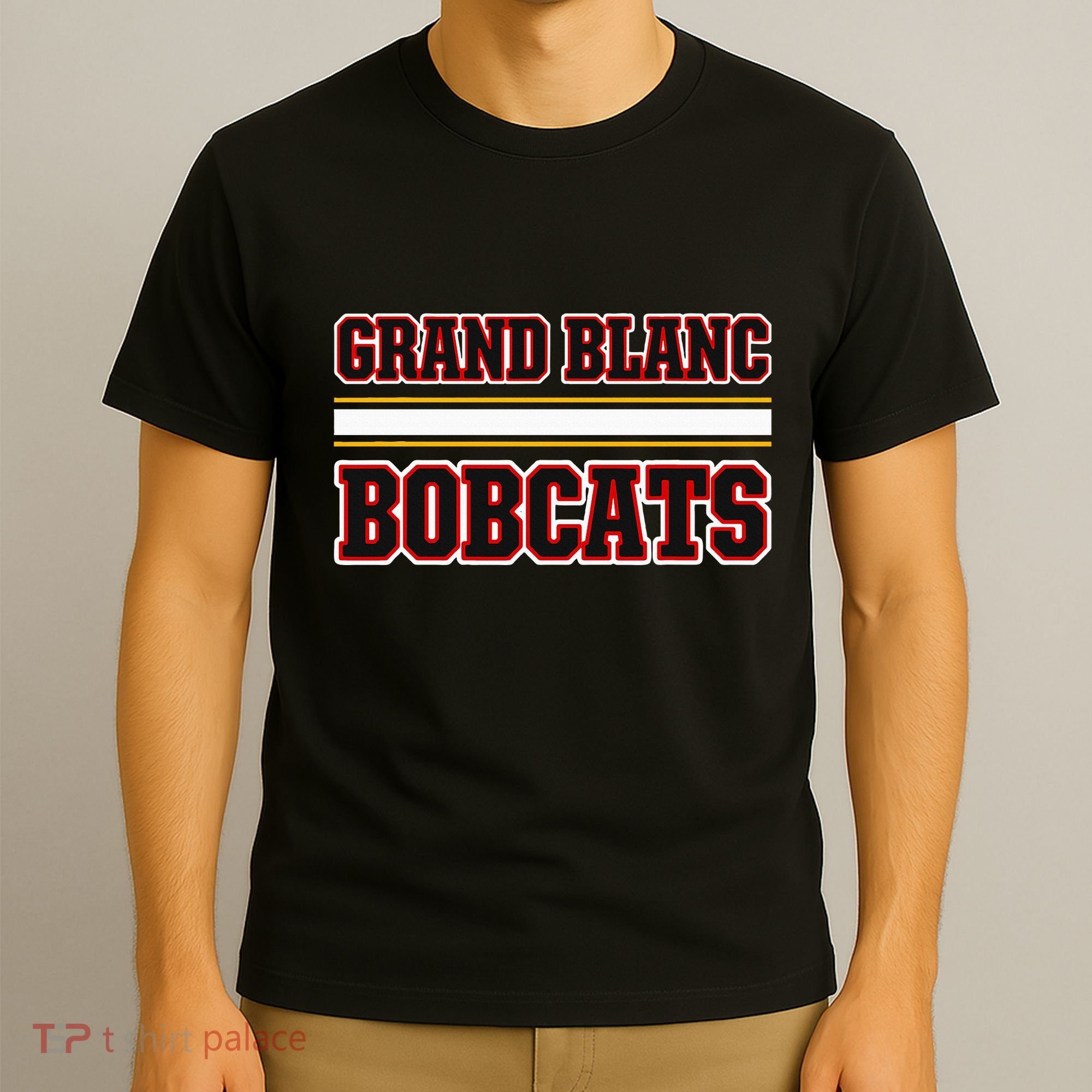 Grand Blanc Bobcats Horizontal Stripes T-Shirt
