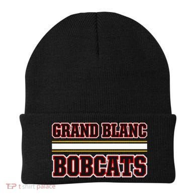 Grand Blanc Bobcats Horizontal Stripes Beanie
