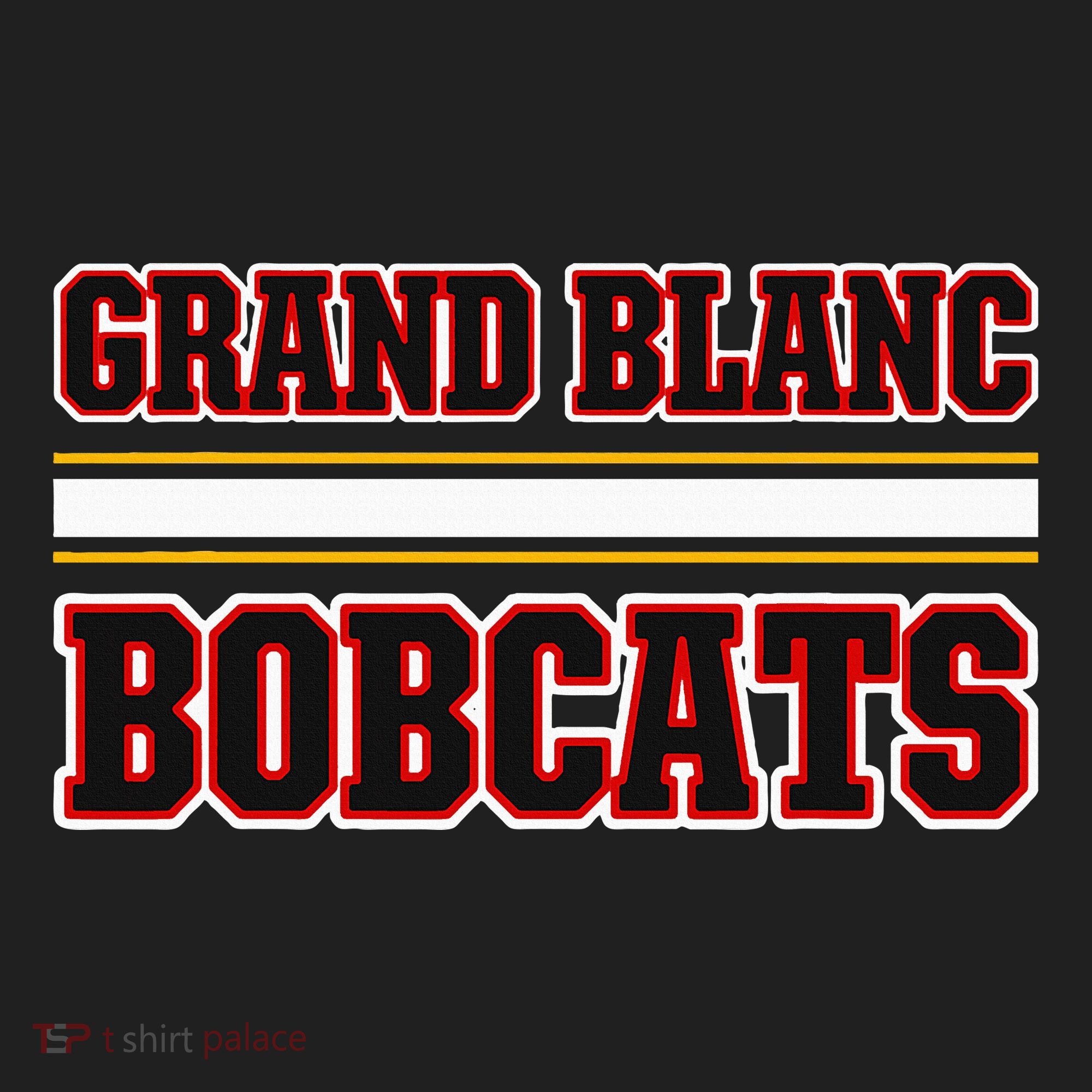 Grand Blanc Bobcats Horizontal Stripes Beanie