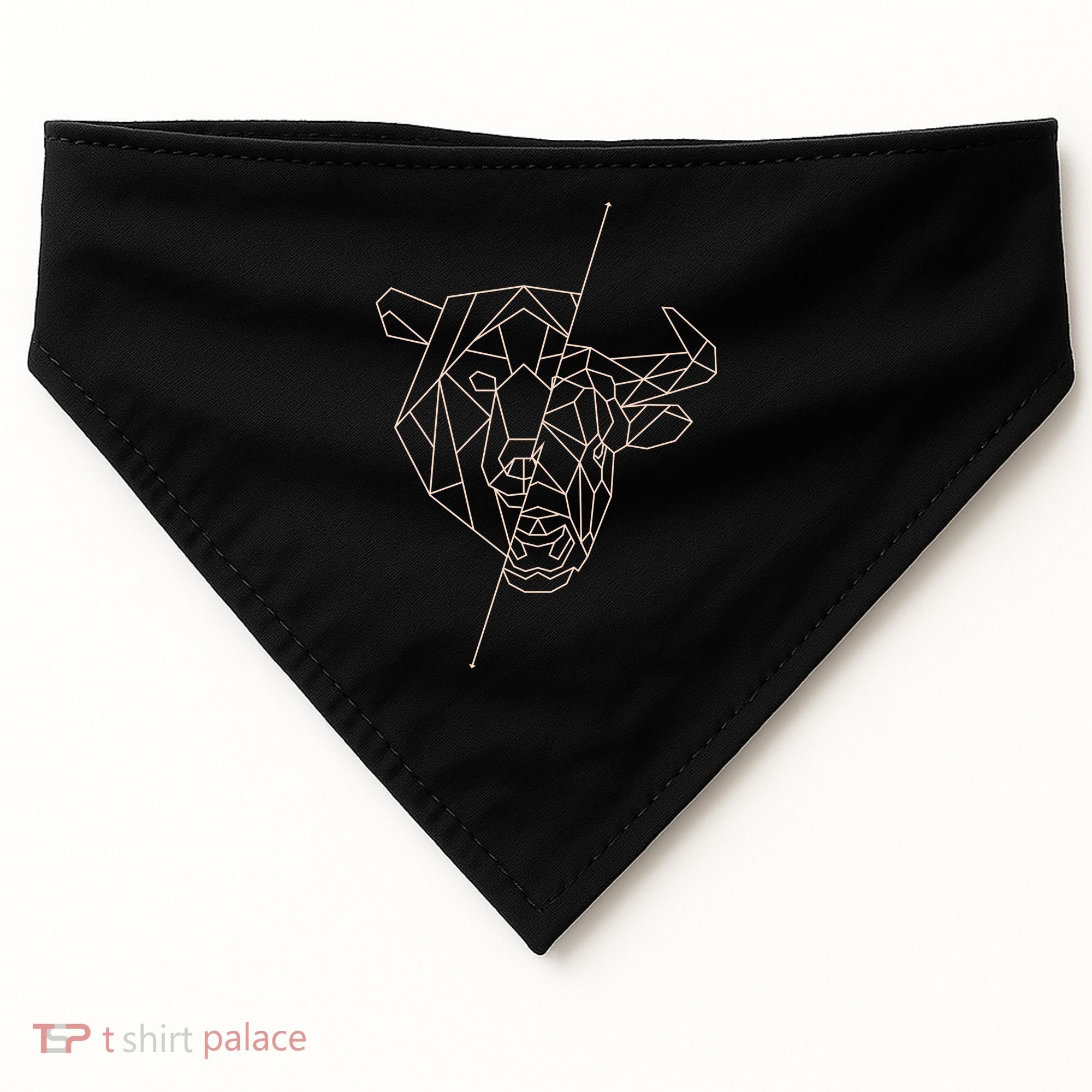 Geometric Bear Bull USA-Made Doggie Bandana