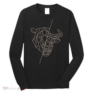 Geometric Bear Bull Long Sleeve Shirt