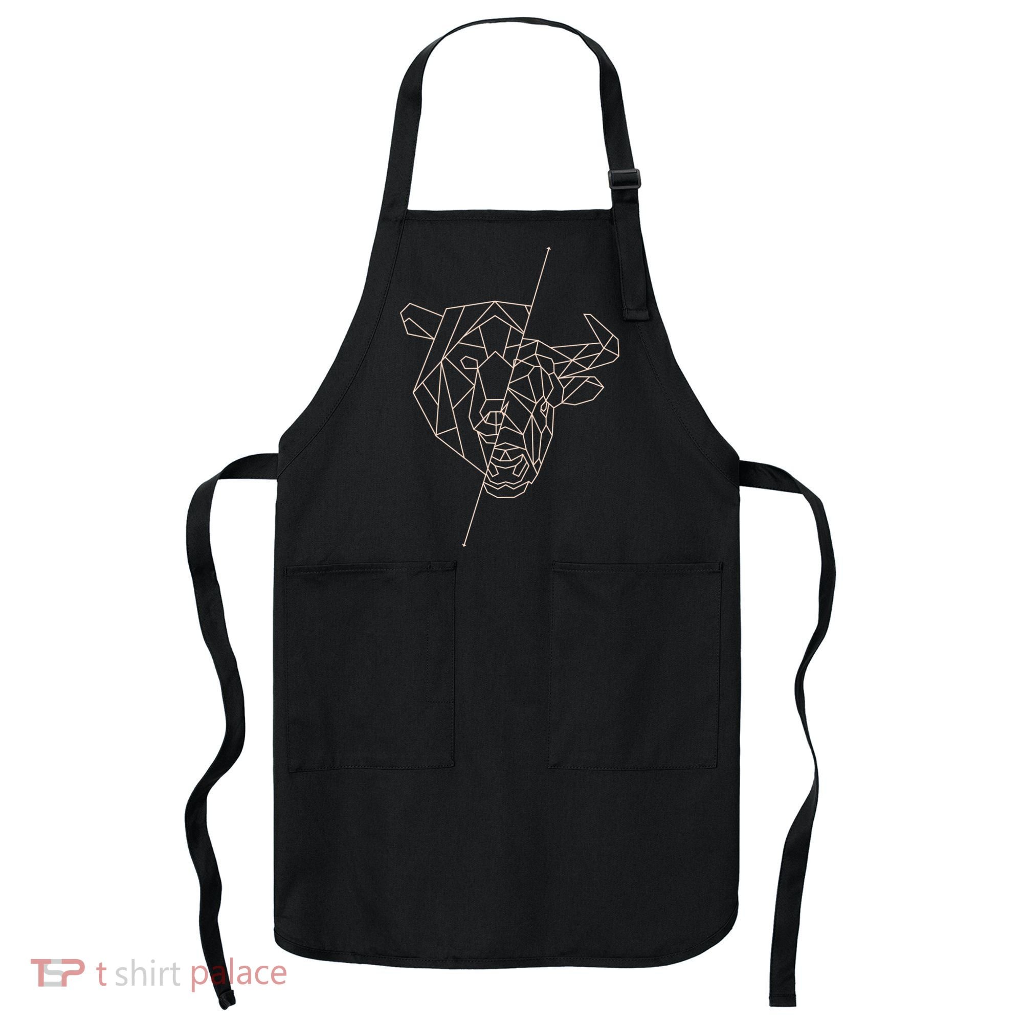 Geometric Bear Bull Apron