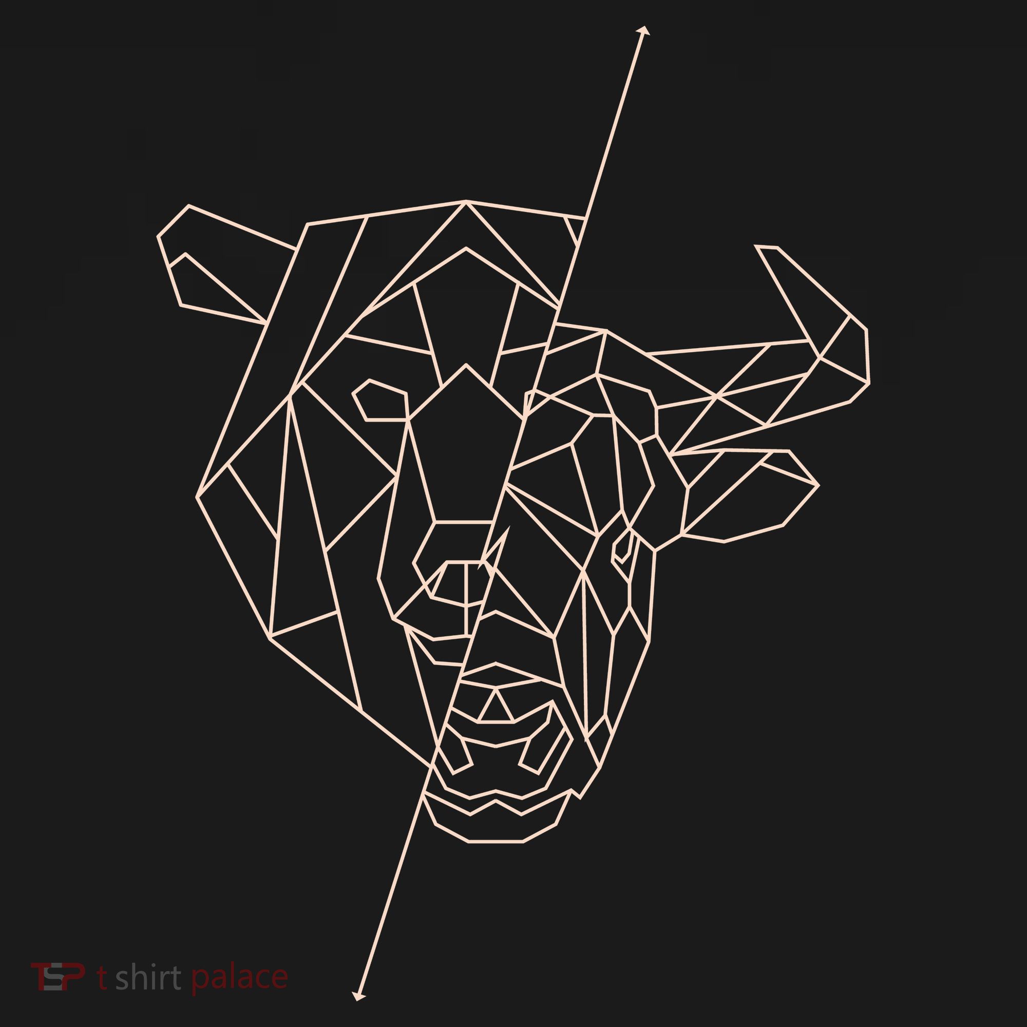 Geometric Bear Bull Apron