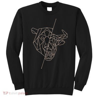 Geometric Bear Bull Sweatshirt