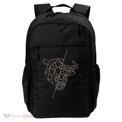 Geometric Bear Bull Backpack