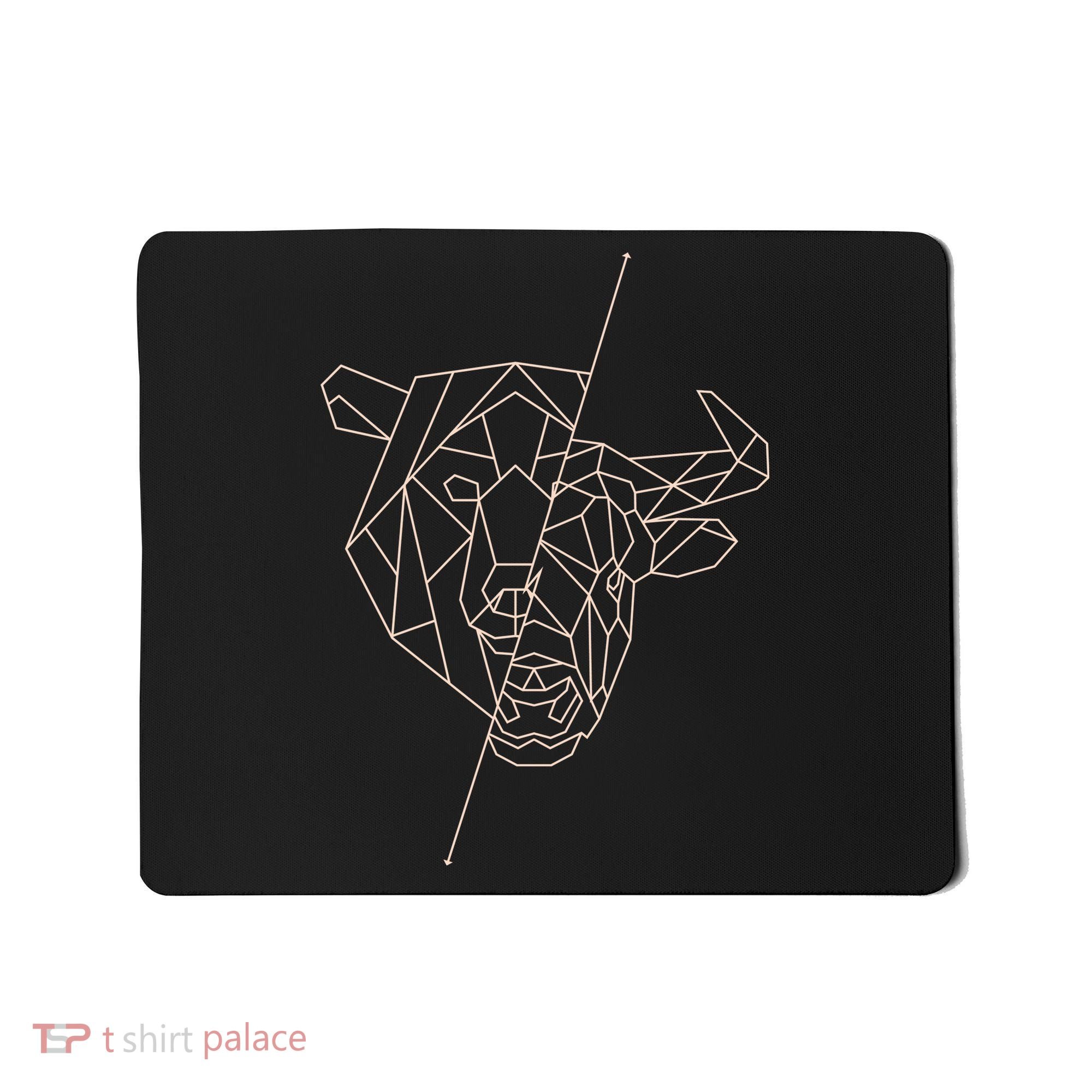 Geometric Bear Bull Mousepad