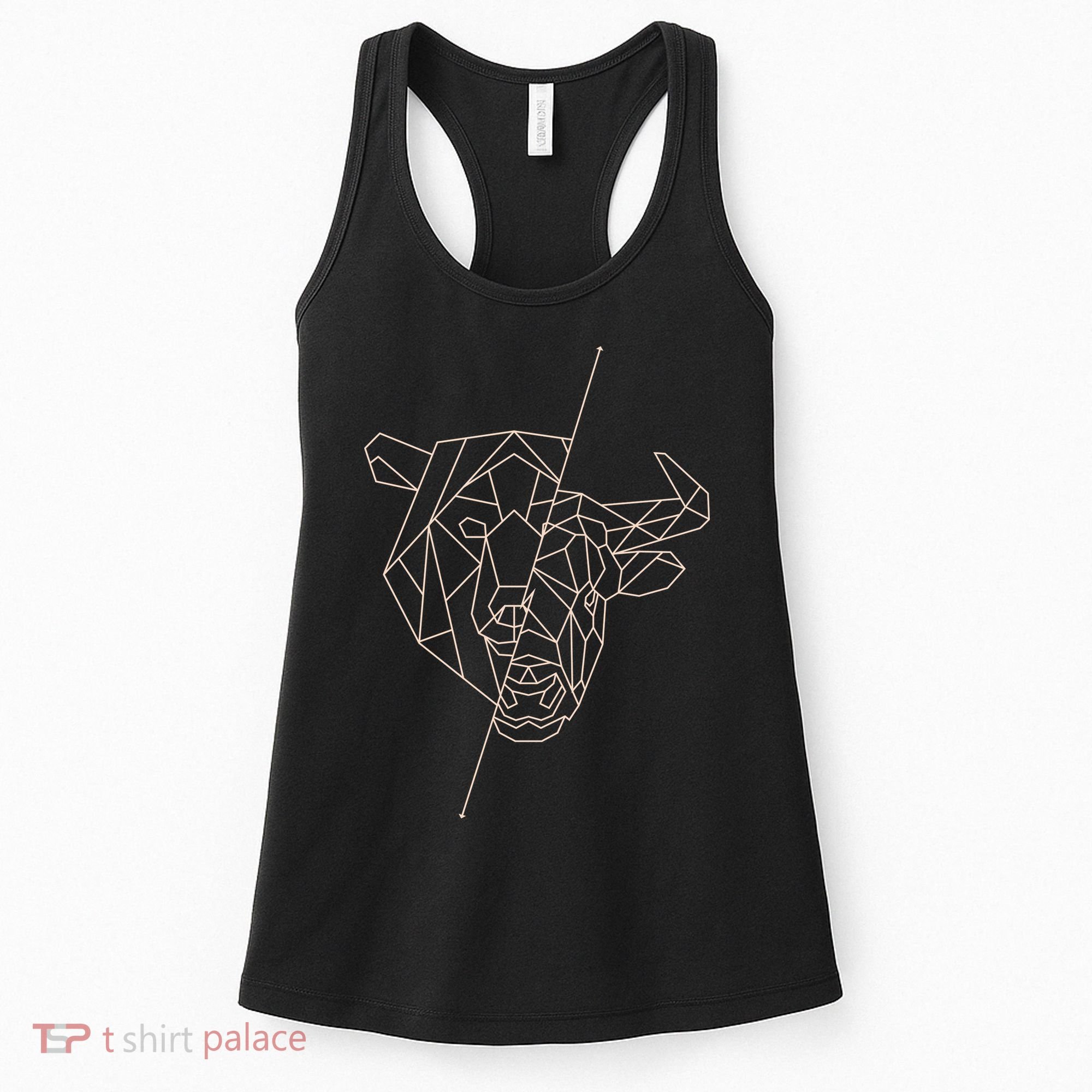 Geometric Bear Bull Women's Tank Top