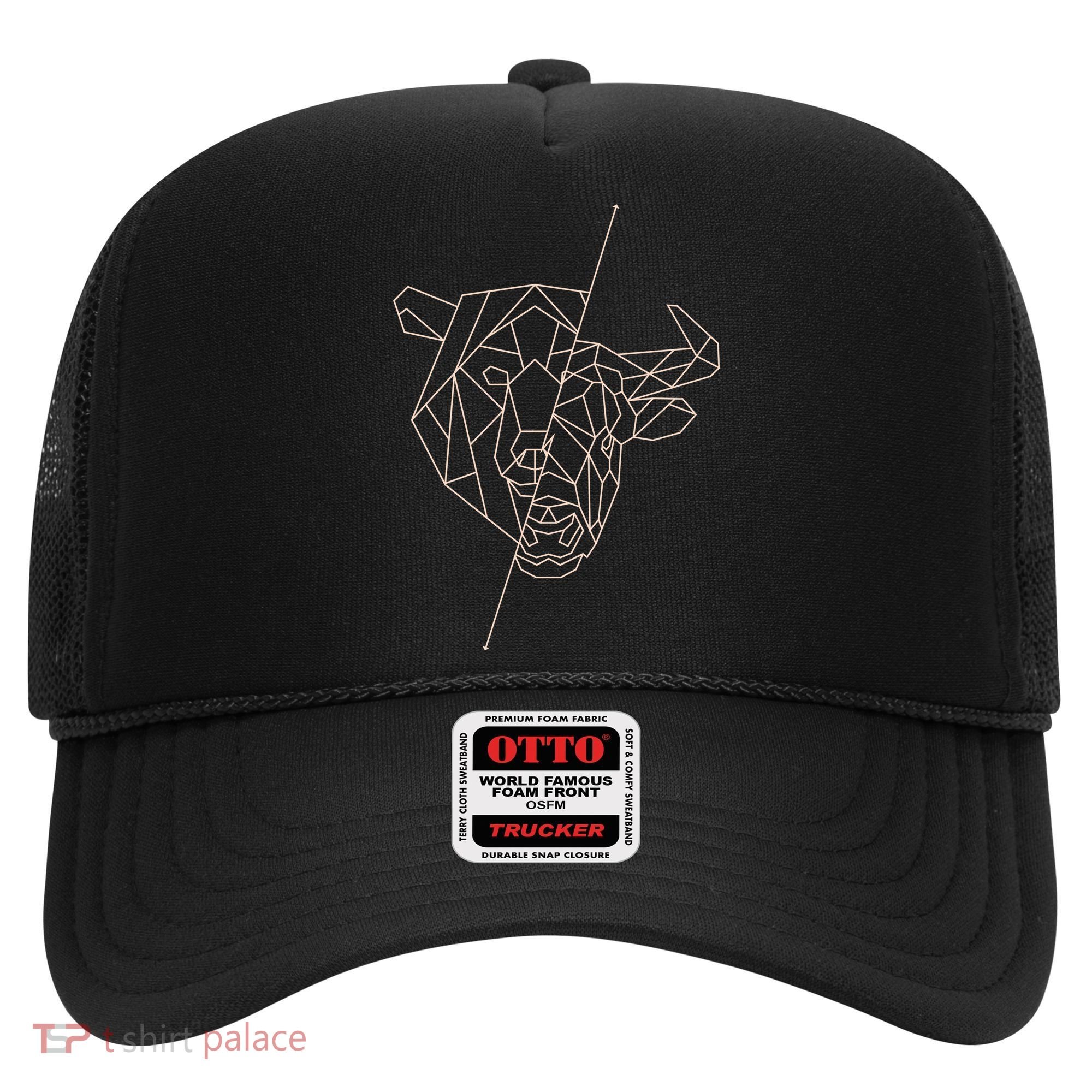 Geometric Bear Bull Hat
