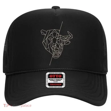 Geometric Bear Bull Hat