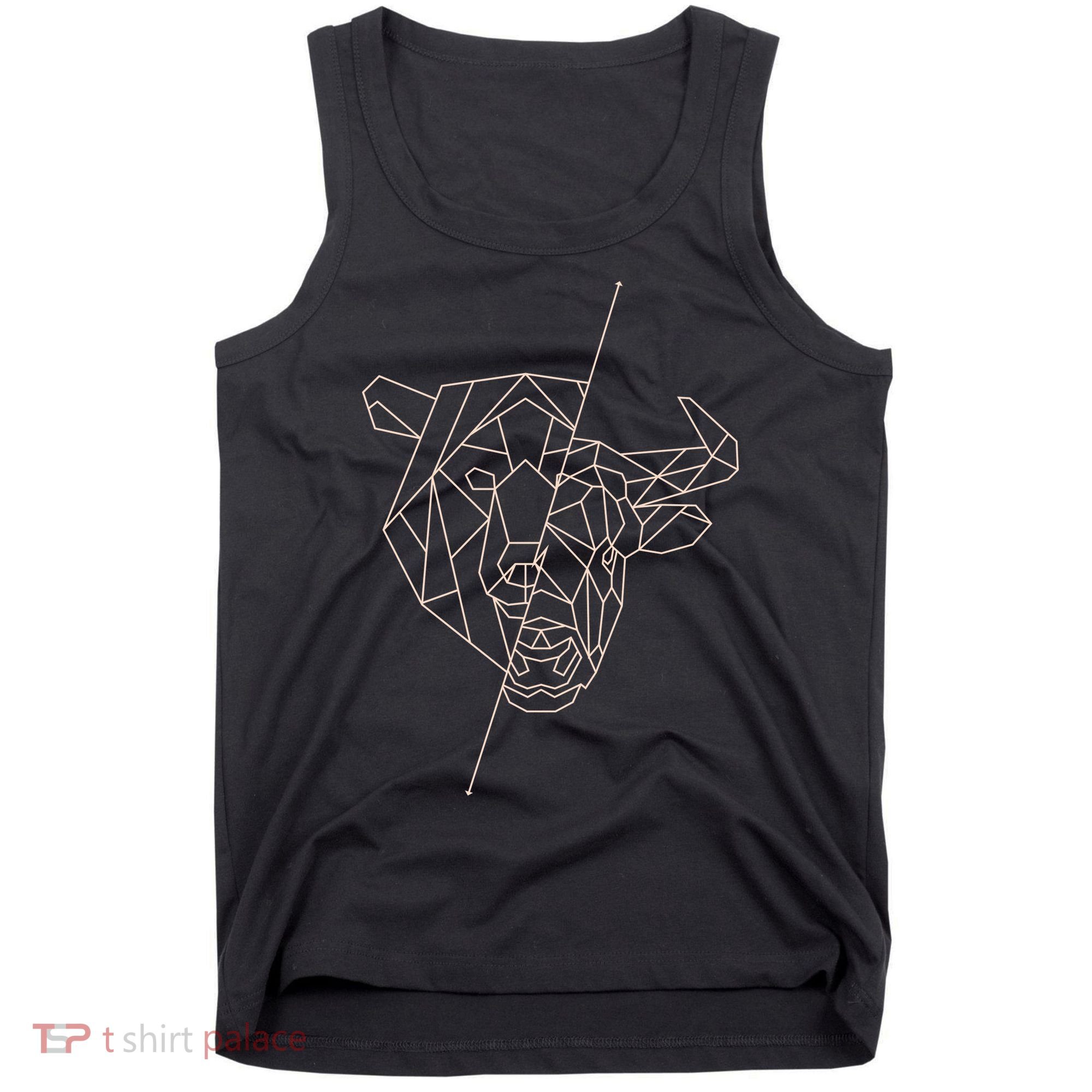 Geometric Bear Bull Tank Top