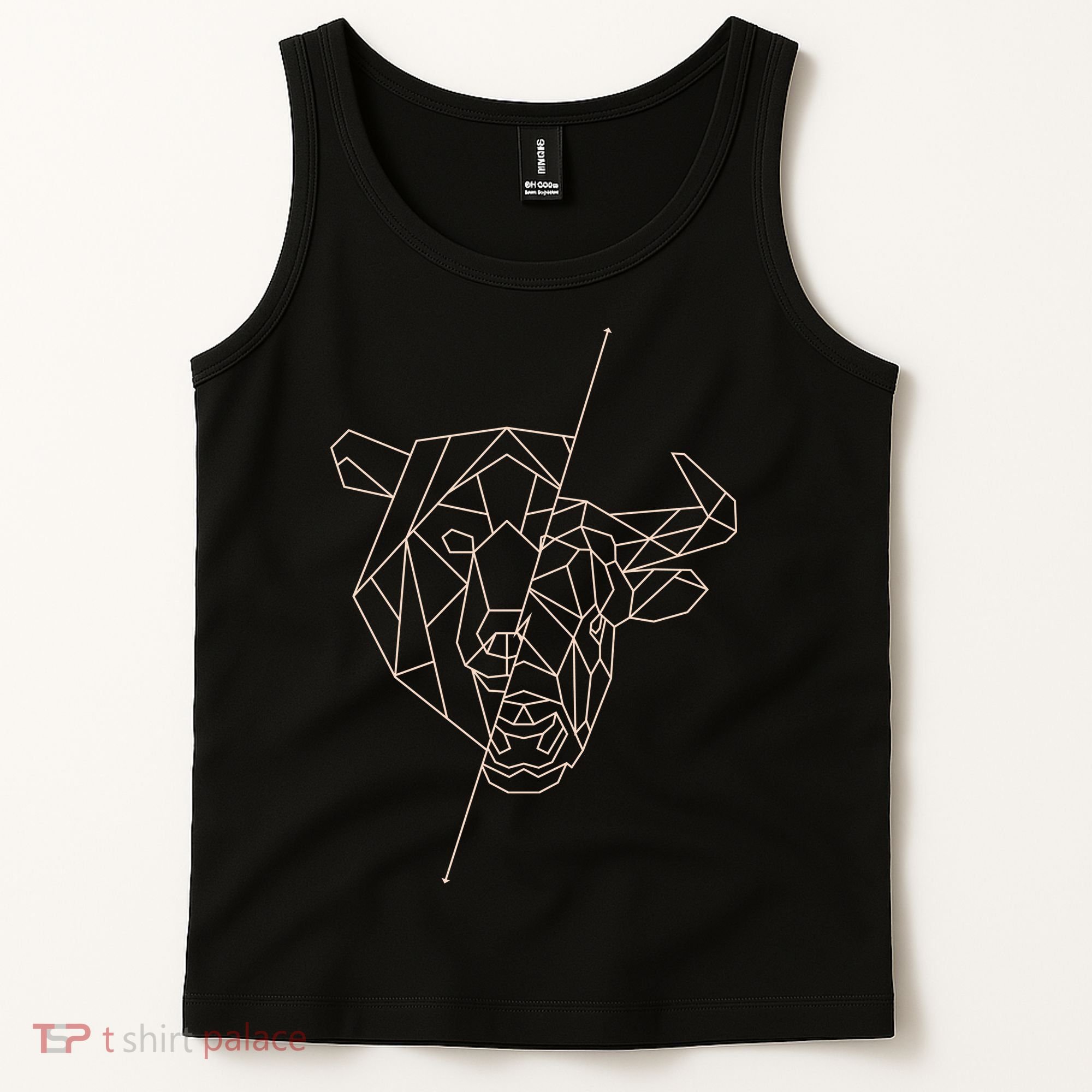 Geometric Bear Bull Tank Top