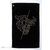 Geometric Bear Bull Golf Towel thumb 0