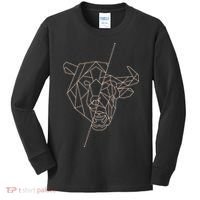Geometric Bear Bull Kids Long Sleeve Shirt thumb 0