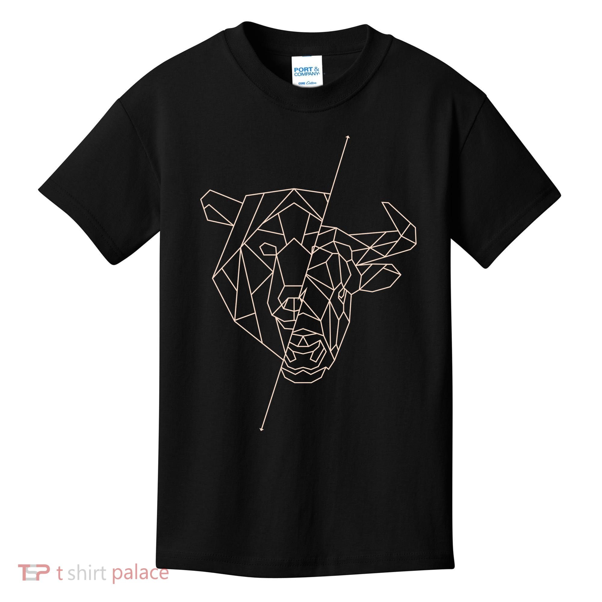 Geometric Bear Bull Kids T-Shirt