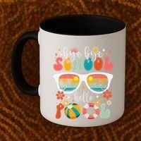 Groovy Bye Bye School Hello Pool Last Day Of School Summer Coffee Mug thumb 2