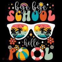 Groovy Bye Bye School Hello Pool Last Day Of School Summer Coffee Mug thumb 5