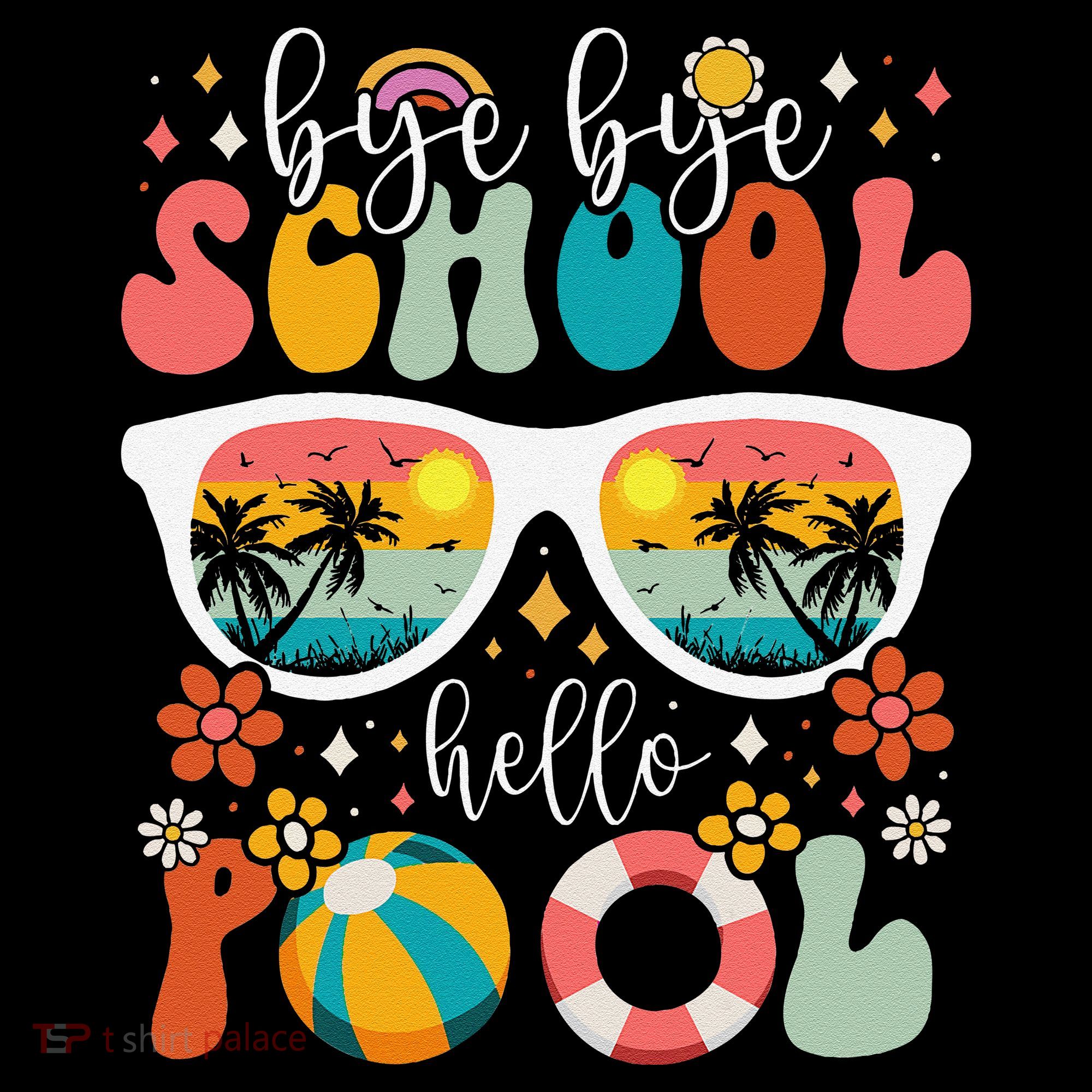 Groovy Bye Bye School Hello Pool Last Day Of School Summer Coffee Mug