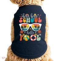 Groovy Bye Bye School Hello Pool Last Day Of School Summer Doggie Tank thumb 0
