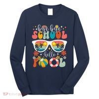 Groovy Bye Bye School Hello Pool Last Day Of School Summer Long Sleeve Shirt thumb 0