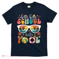 Groovy Bye Bye School Hello Pool Last Day Of School Summer T-Shirt thumb 0